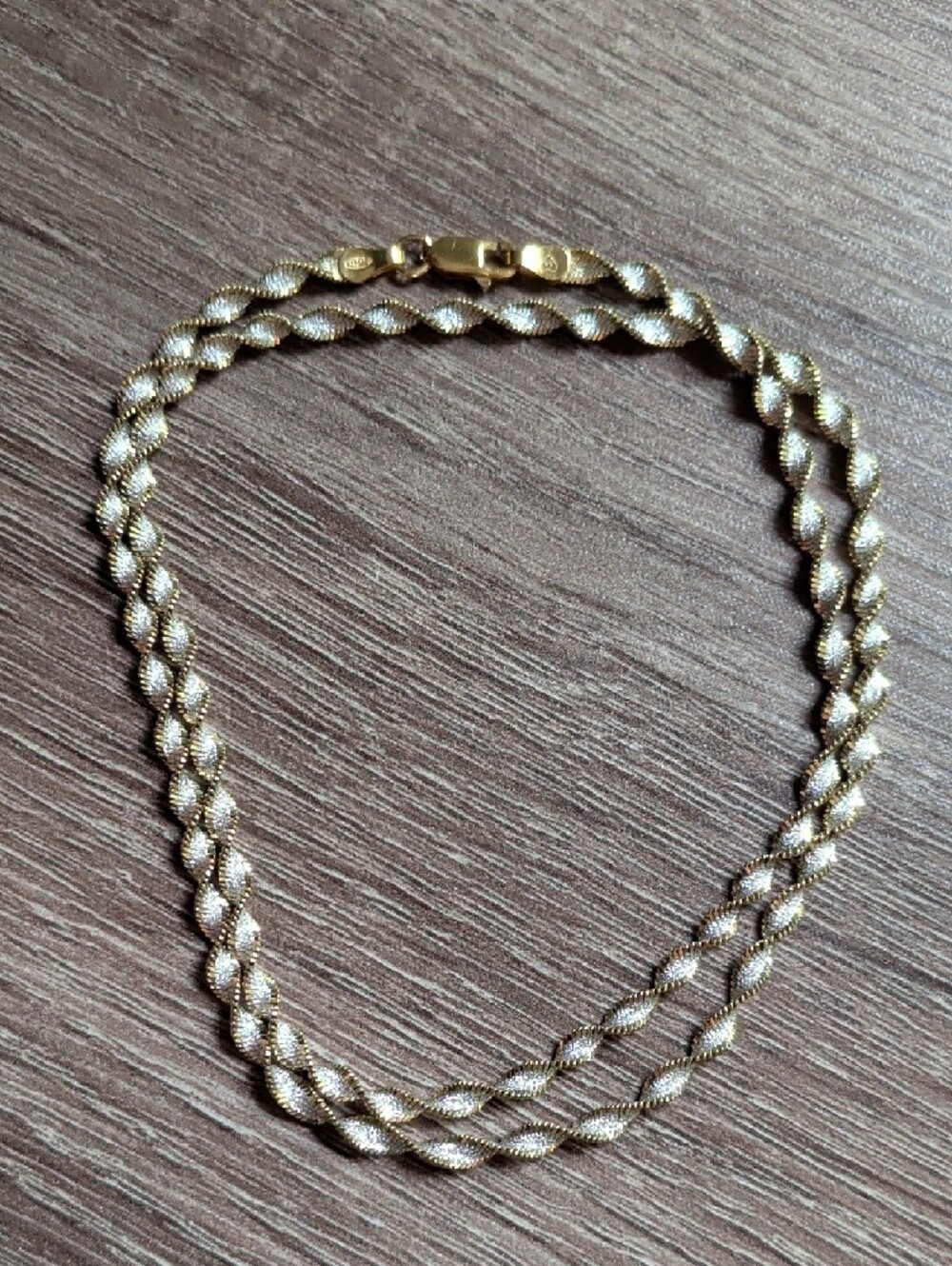 Sterling Silver And Gold-Tone Twisted Rope Necklace - Elegant Women’s Jewelry - Picture 2 of 7
